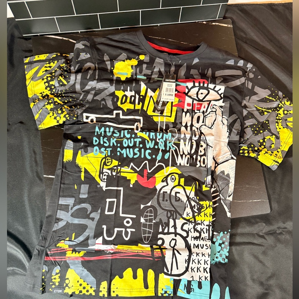 Contender T-shirt  Mens  Black  Size‎ X-Large